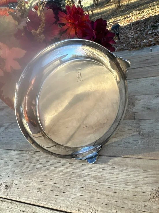 Antique English Silver Plate Biscuit Barrel by Birks Rideau Plate Footed, C.1900 - Picture 12 of 14